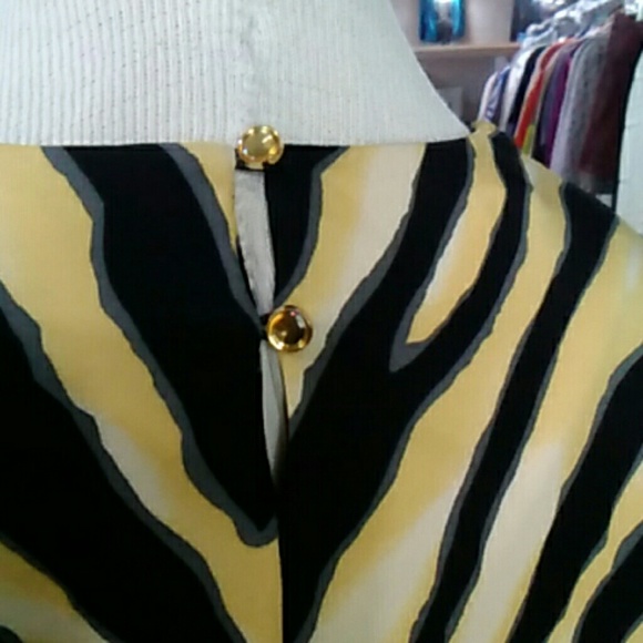 Pre-owned Carlisle Tiger Stripe Cap Sleeve Top - Picture 6 of 8